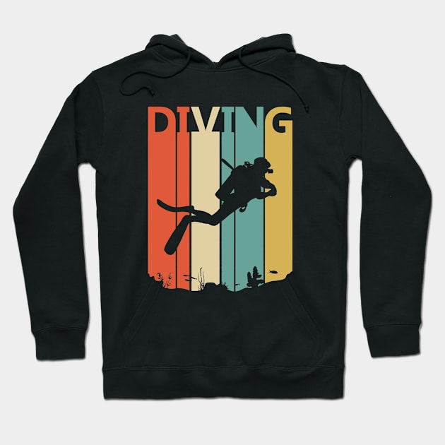 Diving Gifts - Vintage 1980s Diving Hoodie by GWENT